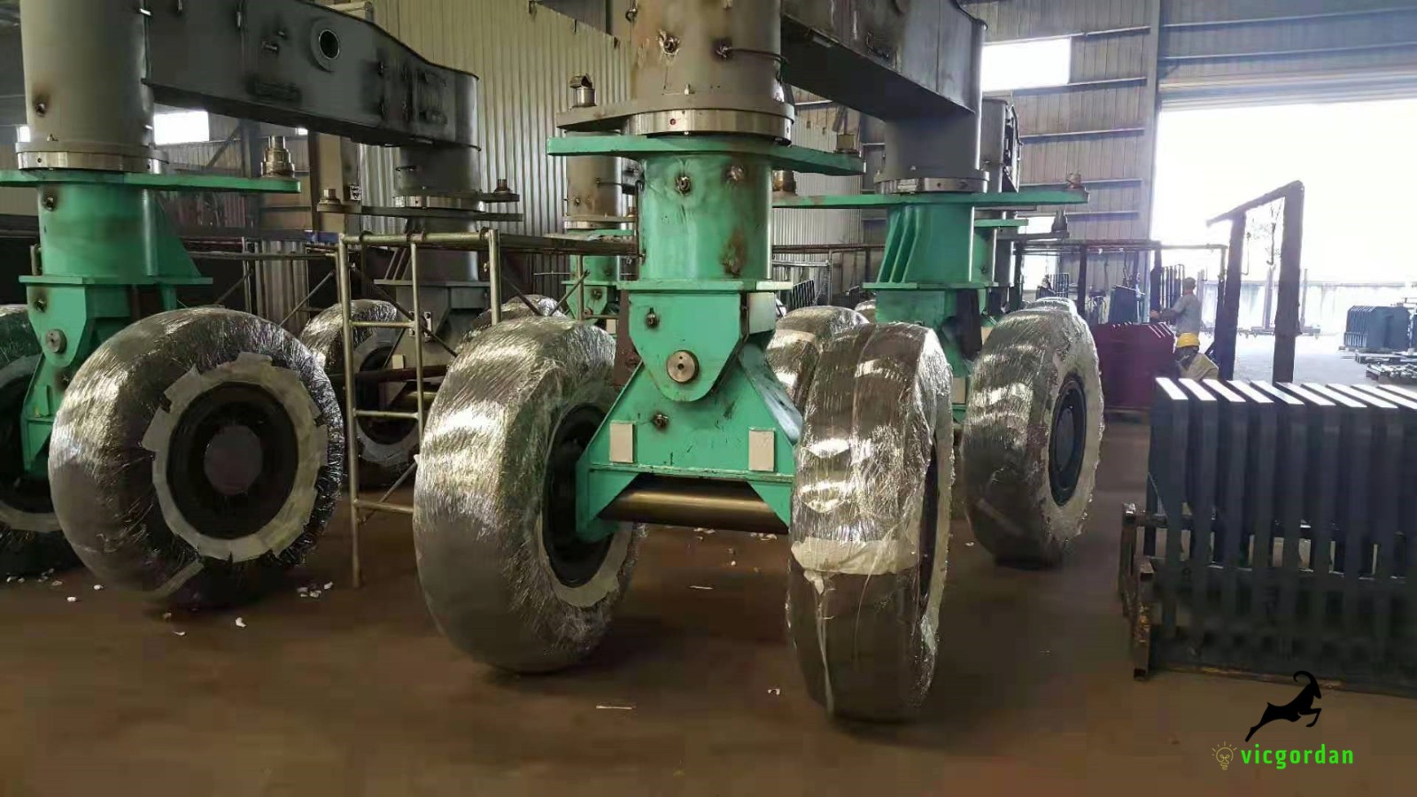2021.9th July. Our Vicgordan 50 ton Rubber Tire Gantry Crane for stone yard going to India market After 6 month R