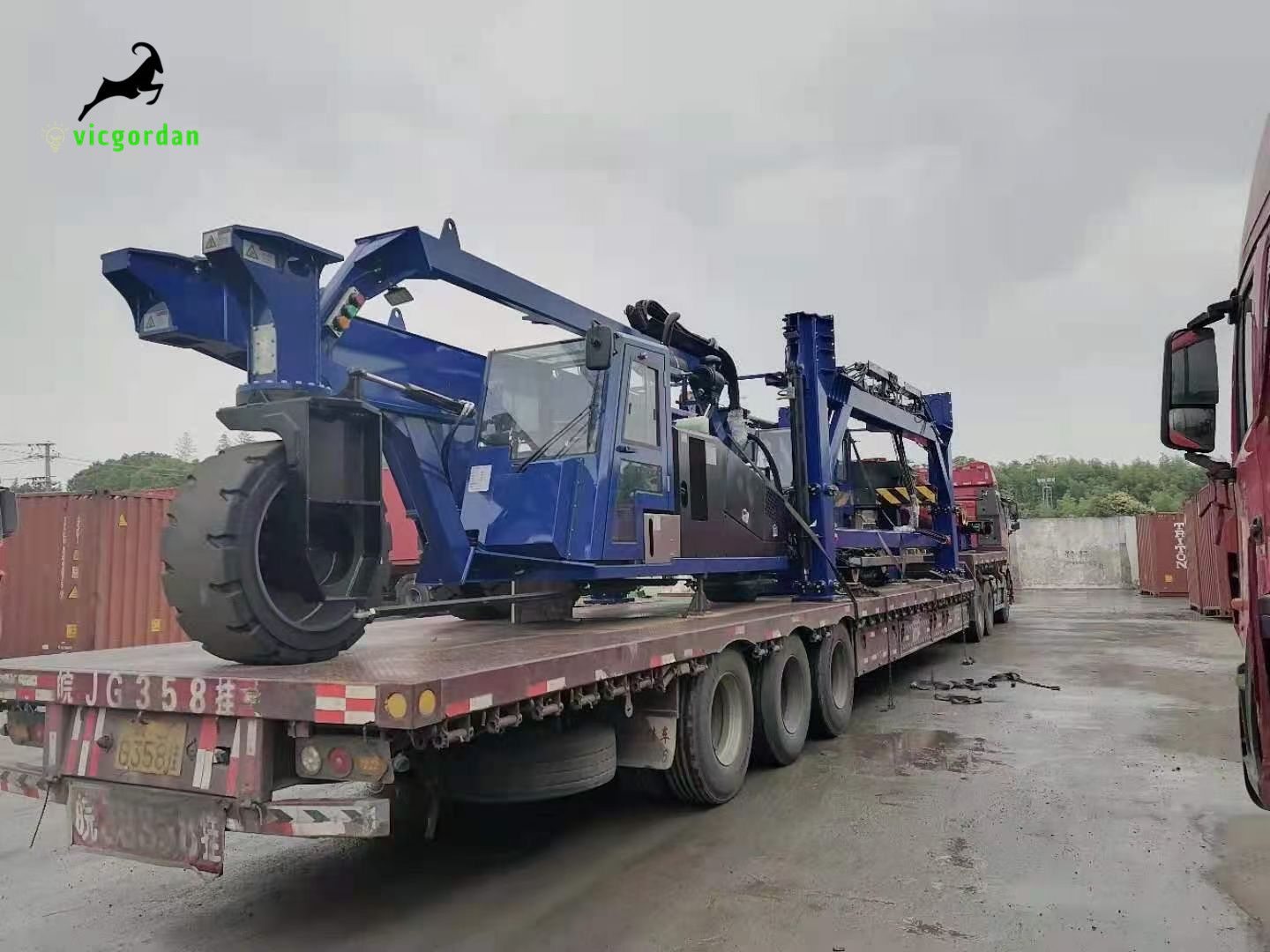 2020.15th Mar. Our Vicgordan 35 ton straddle carrier for container yard going to Nigeria market After 3 month R