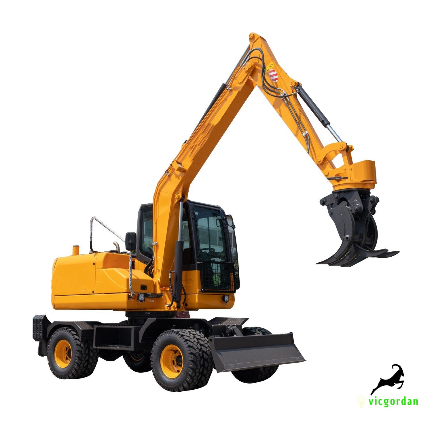 7.5 ton wheel excavator with yuchai engine