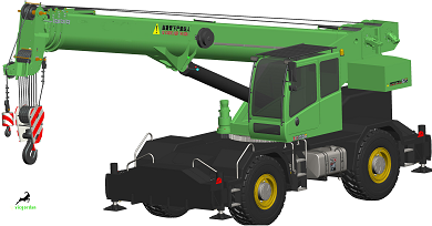 25 ton Rough terrain crane