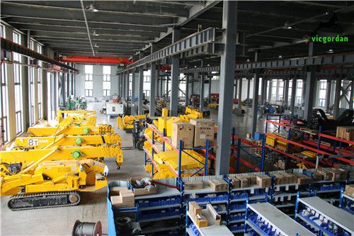 On October 20th, 2017 5 units Vicgordan spider cranes VSC295 are waiting for customer inspection