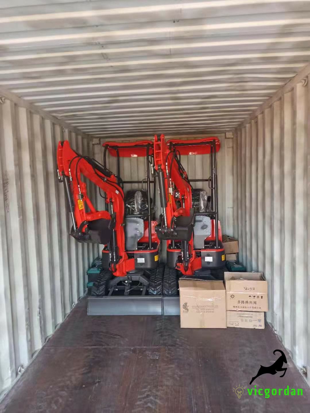 On October 8th We are loading 14 units 1.2 ton mini excavator for our customer from Africa Thank you for the trust and hope we can support you more projects.