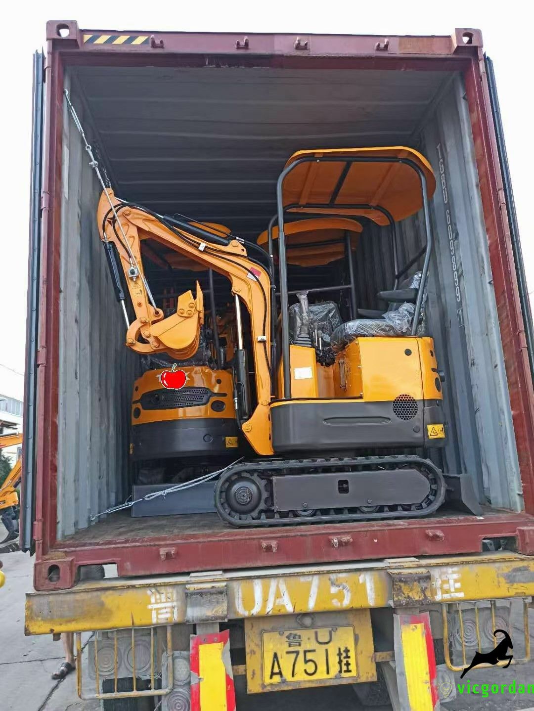 On  Mar 4th  2019 loading time for 6 units 2 ton mini excavator