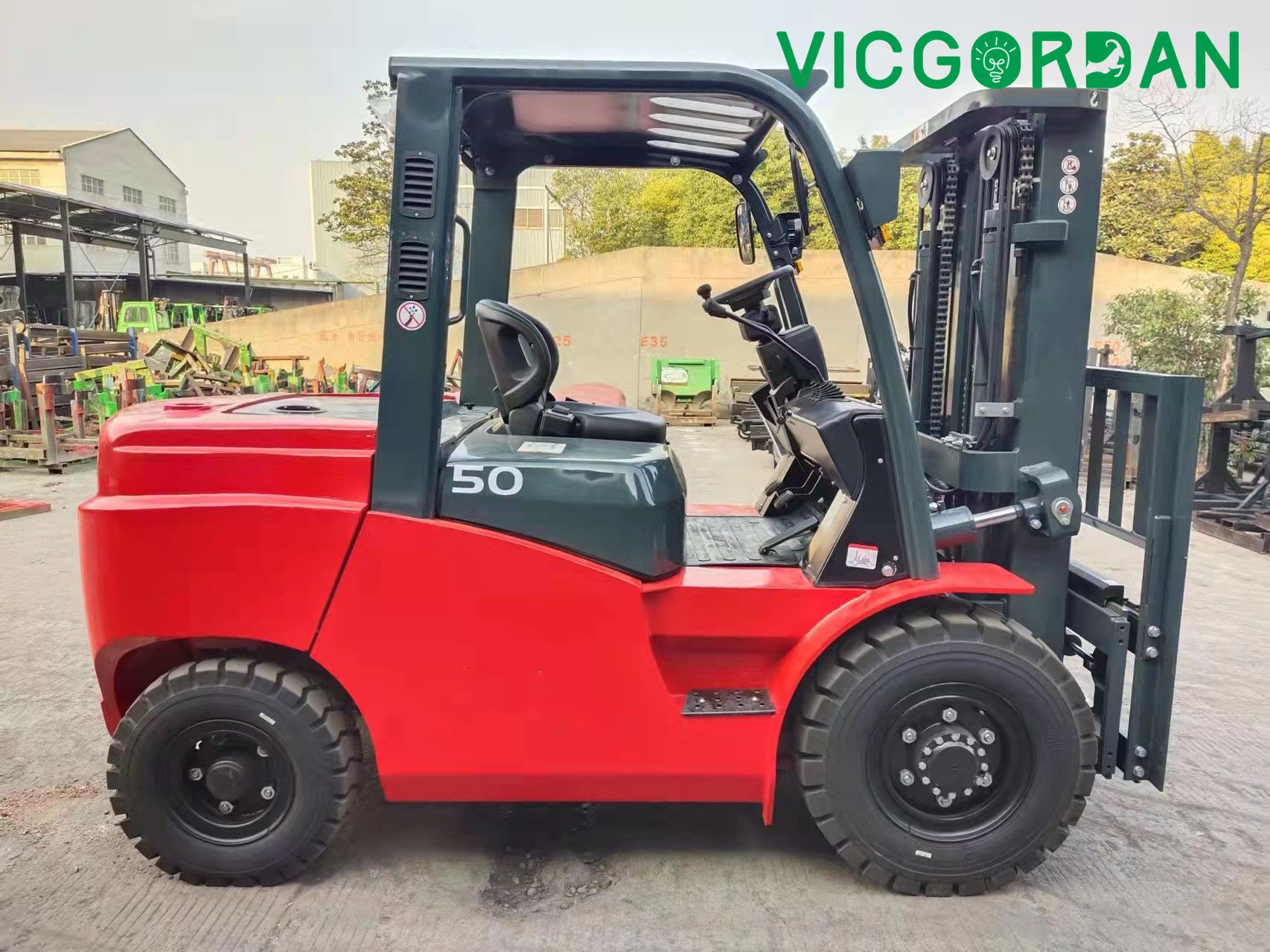 Vicgordan 5 ton forklift with high class engine and mast is going to Chile
